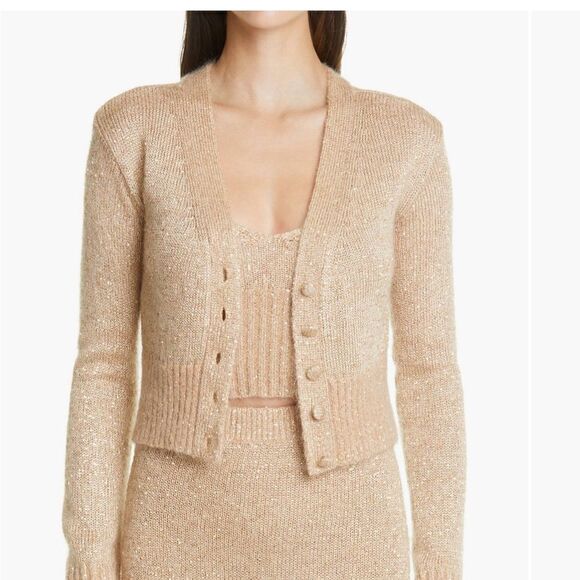 Altuzarra Isa Sequin Crop Cardigan size large, NWT - Picture 1 of 11